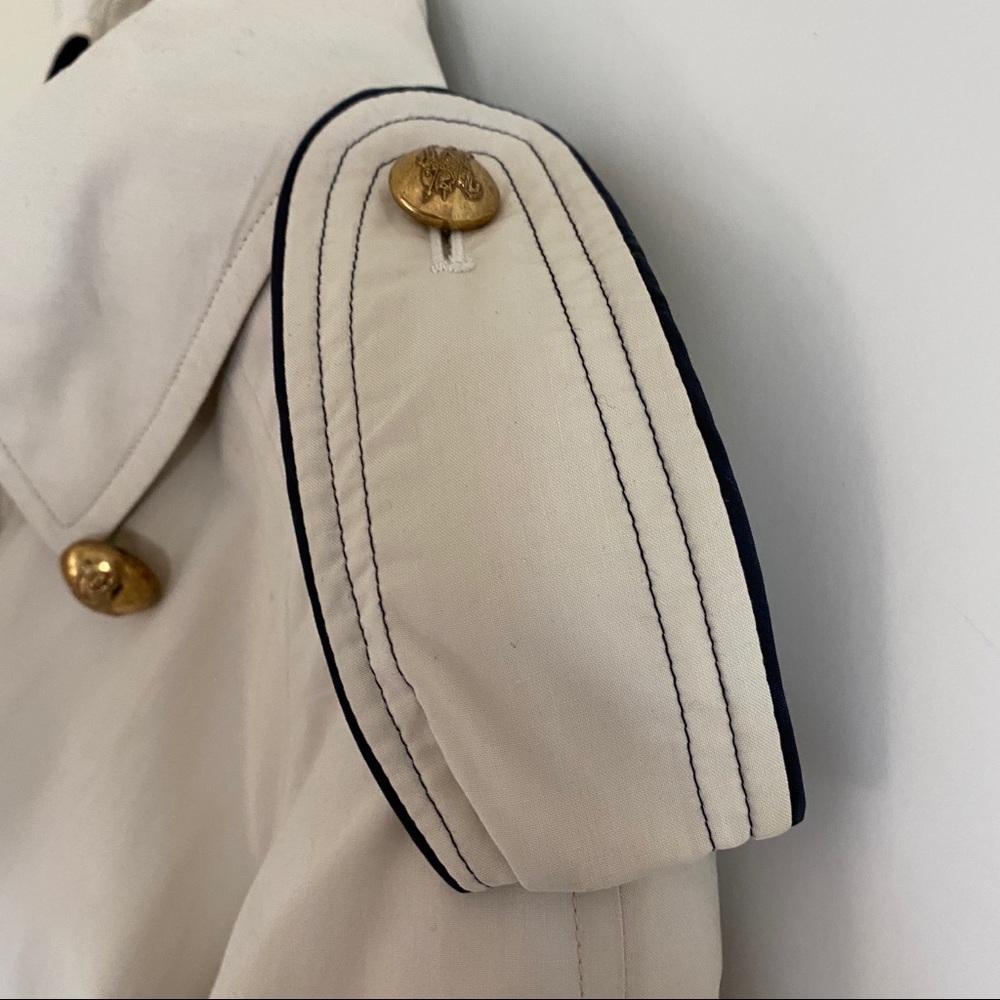 Vintage Burberry Trench Coat Ivory 12 - Picture 6 of 16